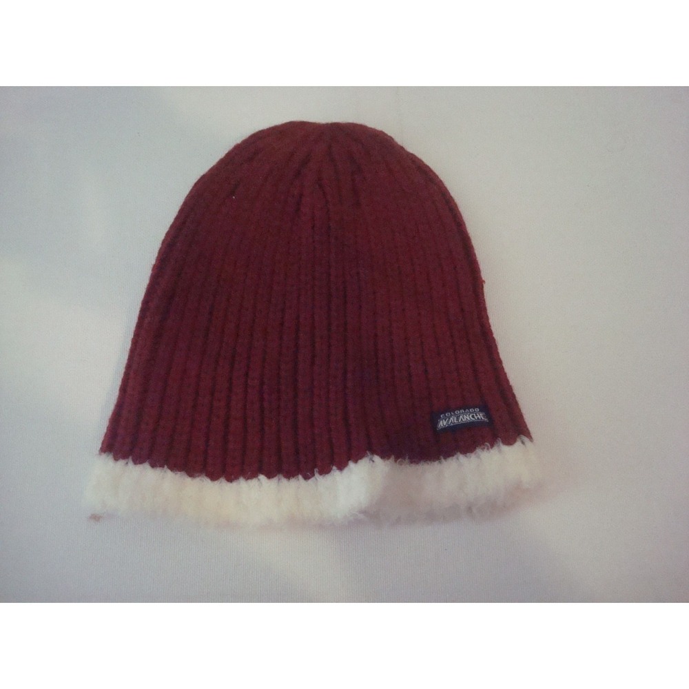 WOMENS COLORADO AVALANCHE    BEANIE KNIT TOBOGGAN HAT CAP VINTAGE‎ DEADSTOCK x2